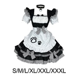 Maxbell Maid Costume Apron Cosplay Maid Dresses Waitress for Stage Halloween S