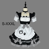 Maxbell Maid Costume Apron Cosplay Maid Dresses Waitress for Stage Halloween S