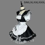 Maxbell Maid Costume Apron Cosplay Maid Dresses Waitress for Stage Halloween S
