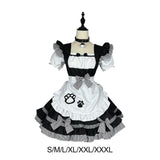 Maxbell Maid Costume Apron Cosplay Maid Dresses Waitress for Stage Halloween S