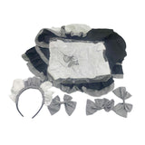 Maxbell Maid Costume Apron Cosplay Maid Dresses Waitress for Stage Halloween S