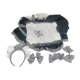 Maxbell Maid Costume Apron Cosplay Maid Dresses Waitress for Stage Halloween S