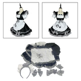 Maxbell Maid Costume Apron Cosplay Maid Dresses Waitress for Stage Halloween S
