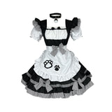 Maxbell Maid Costume Apron Cosplay Maid Dresses Waitress for Stage Halloween M