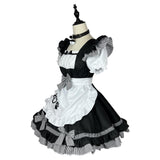 Maxbell Maid Costume Apron Cosplay Maid Dresses Waitress for Stage Halloween M