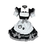 Maxbell Maid Costume Apron Cosplay Maid Dresses Waitress for Stage Halloween XL