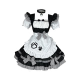 Maxbell Maid Costume Apron Cosplay Maid Dresses Waitress for Stage Halloween XL