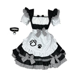 Maxbell Maid Costume Apron Cosplay Maid Dresses Waitress for Stage Halloween XXL