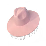 Maxbell Cowboy Hat Cowgirl Jazz Caps Sunhat with Tassel for Outdoor Party Props pink