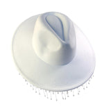 Maxbell Cowboy Hat Cowgirl Jazz Caps Sunhat with Tassel for Outdoor Party Props white