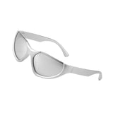 Maxbell Fashion Sunglasses, Ultralight Frame Driving Glasses   Silver Lens Silver