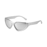 Maxbell Fashion Sunglasses, Ultralight Frame Driving Glasses   Silver Lens Silver