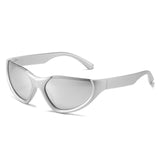 Maxbell Fashion Sunglasses, Ultralight Frame Driving Glasses   Silver Lens Silver