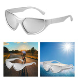 Maxbell Fashion Sunglasses, Ultralight Frame Driving Glasses   Silver Lens Silver