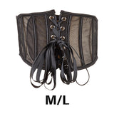 Maxbell Elastic Waist Belt Girdle Cincher Waspie Underbust Corset Lace Tied Women M 65CM 65-75CM