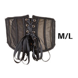 Maxbell Elastic Waist Belt Girdle Cincher Waspie Underbust Corset Lace Tied Women M 65CM 65-75CM