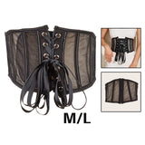 Maxbell Elastic Waist Belt Girdle Cincher Waspie Underbust Corset Lace Tied Women M 65CM 65-75CM