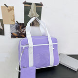 Maxbell Girls Shoulder Bag Travel Bag for Work,Gym, Sports with Heart Shape Pocket Dark Purple