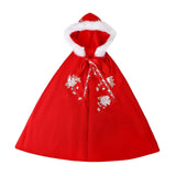 Maxbell Women Cape Chinese Style Hanfu Cloak Poncho Floral Embroidery Jacket Red