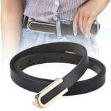 Maxbell Women Leather Belt Skinny Waist Belt Clothing Jeans Pants Costume Casual Black