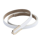 Maxbell Women Leather Belt Skinny Waist Belt Clothing Jeans Pants Costume Casual White