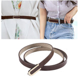 Maxbell Women Leather Belt Skinny Waist Belt Clothing Jeans Pants Costume Casual Coffee