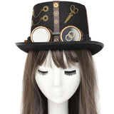 Maxbell Steampunk Gears Top Hats Head Wear Dance Hat for Cosplay Decoration Party