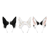 Maxbell Cute Jackal Ear Headband Handmade for Photo Props Halloween Stage Shows Black