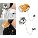 Maxbell Fashion Badge Tassel Chain Dress Scarf Tuxedo Blouse Hat Brooch Lapel Pin Squirrel