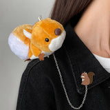 Maxbell Fashion Badge Tassel Chain Dress Scarf Tuxedo Blouse Hat Brooch Lapel Pin Squirrel