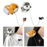 Maxbell Fashion Badge Tassel Chain Dress Scarf Tuxedo Blouse Hat Brooch Lapel Pin Squirrel