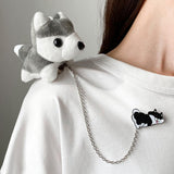 Maxbell Fashion Badge Tassel Chain Dress Scarf Tuxedo Blouse Hat Brooch Lapel Pin Dog