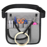 Maxbell Nurse Fanny Pack Waist Pouch Organizer Multiple Pocket Tape Holder Storage Gray