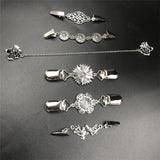 Maxbell 6x Fashion Sweater Shawl Clips Brooch Pins for Women Wearing Scarf Jackets