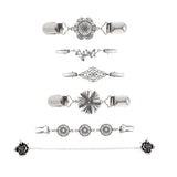 Maxbell 6x Fashion Sweater Shawl Clips Brooch Pins for Women Wearing Scarf Jackets