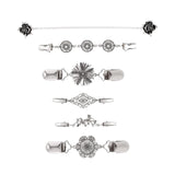 Maxbell 6x Fashion Sweater Shawl Clips Brooch Pins for Women Wearing Scarf Jackets