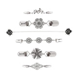 Maxbell 6x Fashion Sweater Shawl Clips Brooch Pins for Women Wearing Scarf Jackets