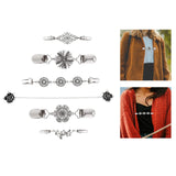 Maxbell 6x Fashion Sweater Shawl Clips Brooch Pins for Women Wearing Scarf Jackets