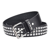 Maxbell Fashion PU Leather Studded Belt Waist Cinch Belt Adjustable Rivet Waist Belt Black