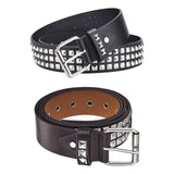 Maxbell Fashion PU Leather Studded Belt Waist Cinch Belt Adjustable Rivet Waist Belt Black
