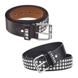 Maxbell Fashion PU Leather Studded Belt Waist Cinch Belt Adjustable Rivet Waist Belt Black