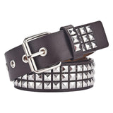 Maxbell Fashion PU Leather Studded Belt Waist Cinch Belt Adjustable Rivet Waist Belt Coffee