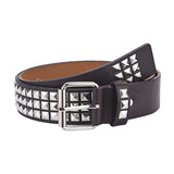 Maxbell Fashion PU Leather Studded Belt Waist Cinch Belt Adjustable Rivet Waist Belt Coffee