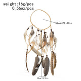 Maxbell Bohemian Indian Feather Headband Hippie Tassel for Festival Prom Women