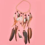 Maxbell Bohemian Indian Feather Headband Hippie Tassel for Festival Prom Women