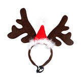 Maxbell Hair Hoop Comfortable Reindeer Antler Headband for Unisex Pets Birthday Red Hat