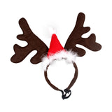 Maxbell Hair Hoop Comfortable Reindeer Antler Headband for Unisex Pets Birthday Red Hat