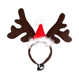 Maxbell Hair Hoop Comfortable Reindeer Antler Headband for Unisex Pets Birthday Red Hat