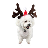 Maxbell Hair Hoop Comfortable Reindeer Antler Headband for Unisex Pets Birthday Red Hat