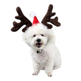 Maxbell Hair Hoop Comfortable Reindeer Antler Headband for Unisex Pets Birthday Red Hat